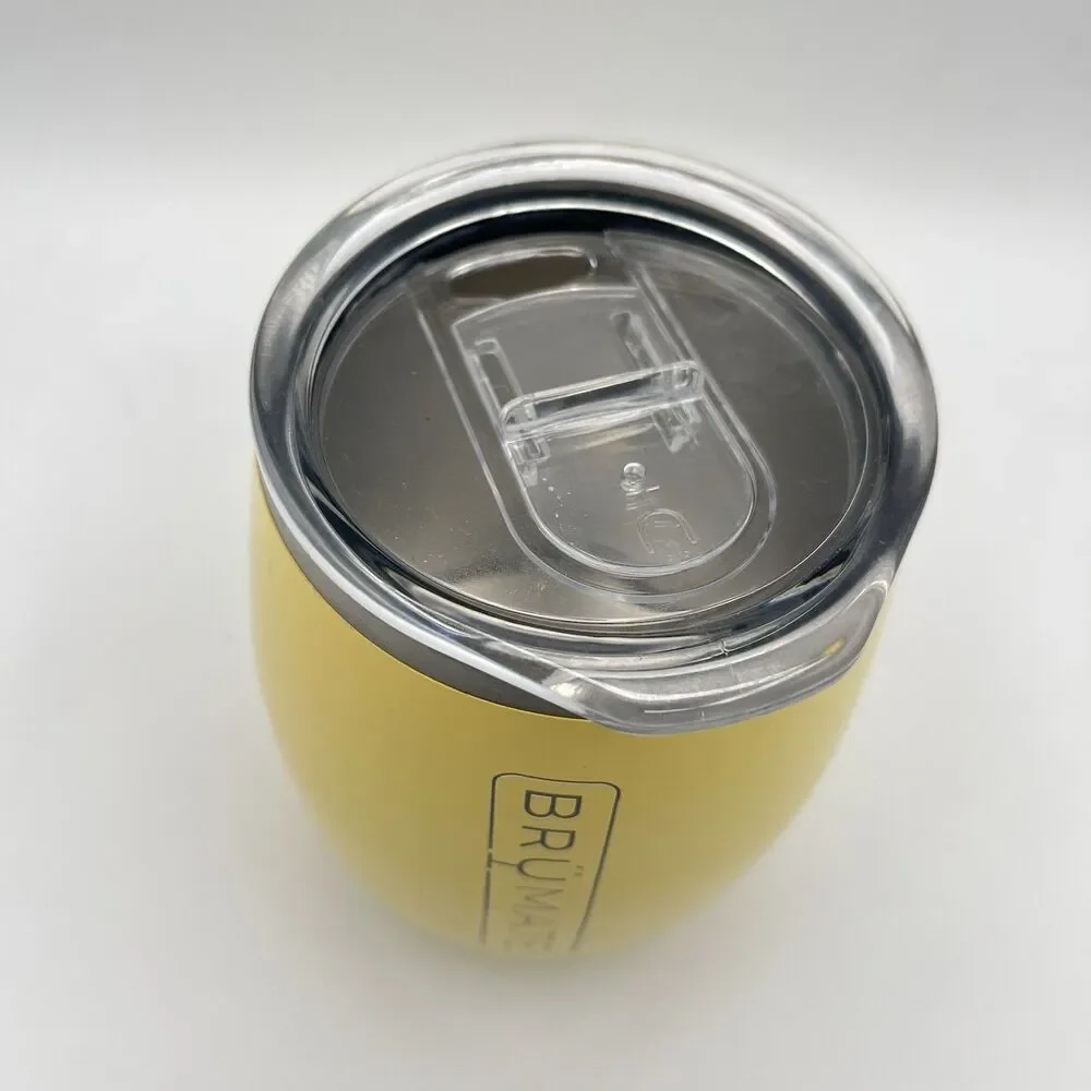 BRUMATE UNCORK'D INSULATED WINE TUMBLER 14OZ WITH LEAKPROOF LID Yellow